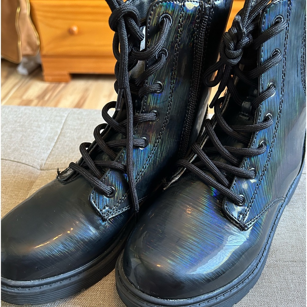 Art Class holographic combat boot